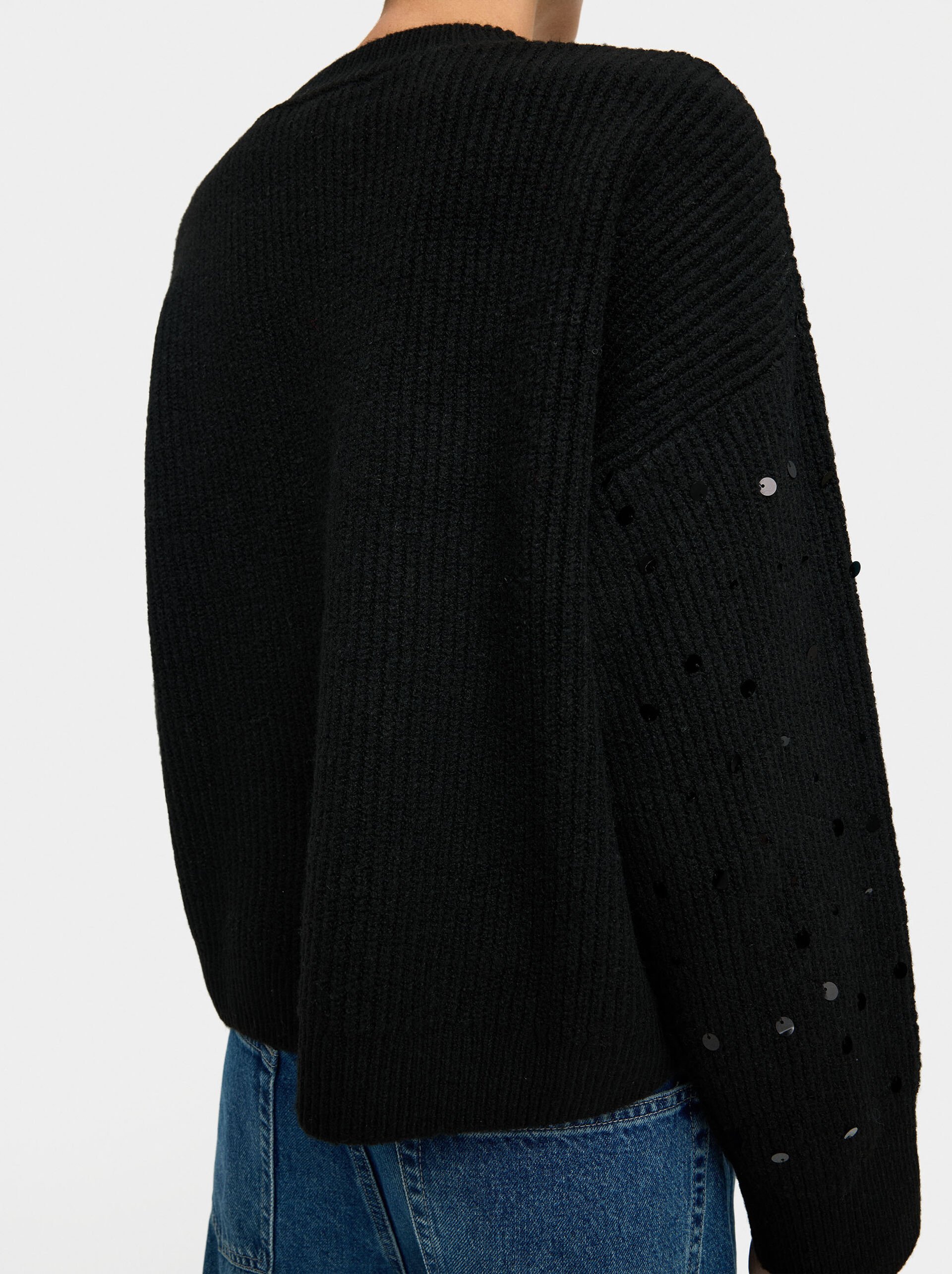 Pull en maille avec sequins image number 2.0