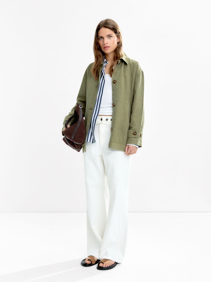 Coat with linen - lyocell