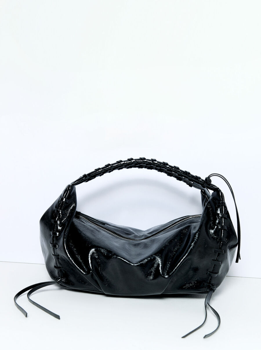 Handbag with patent finish