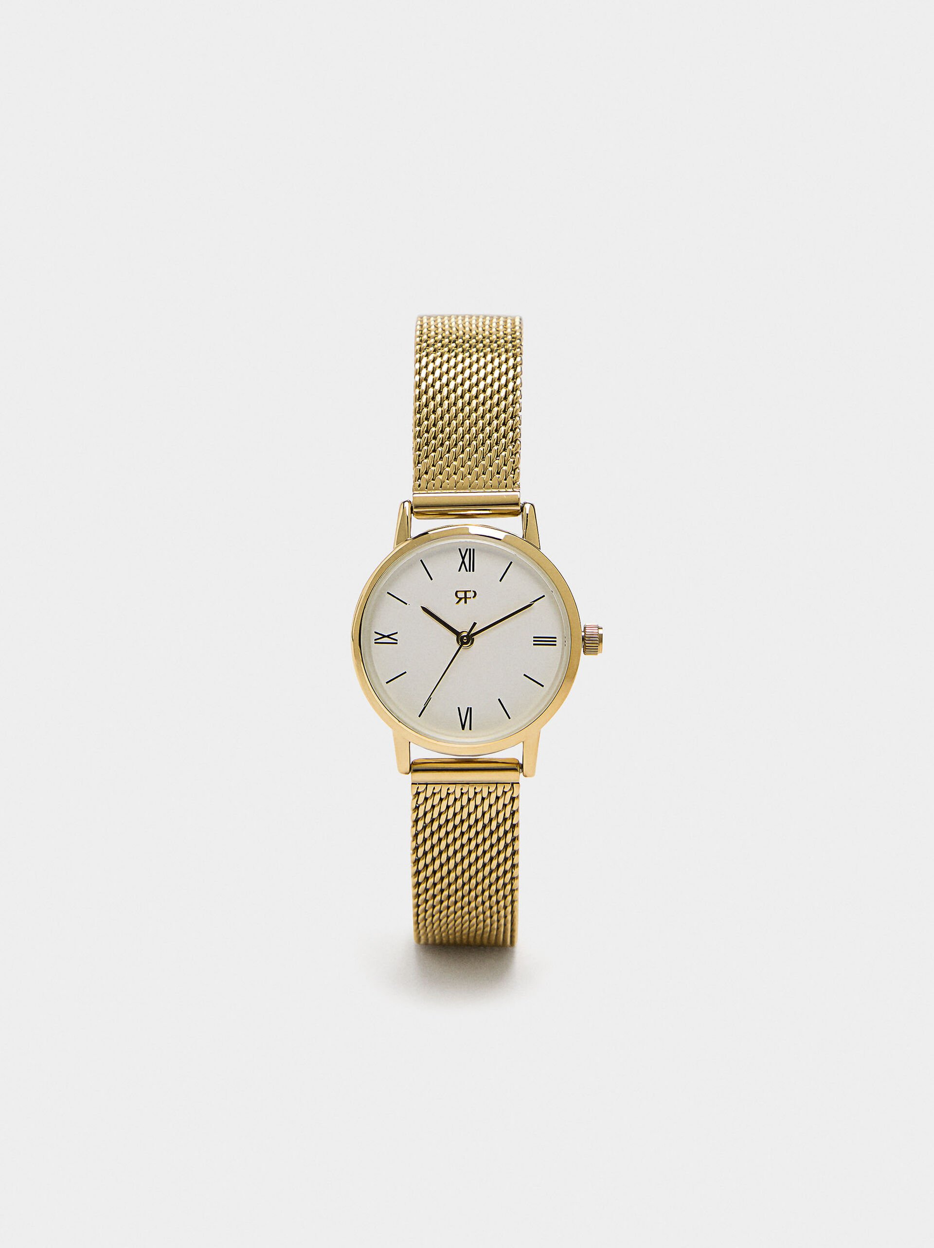Watch with stainless steel mesh strap image number 0.0