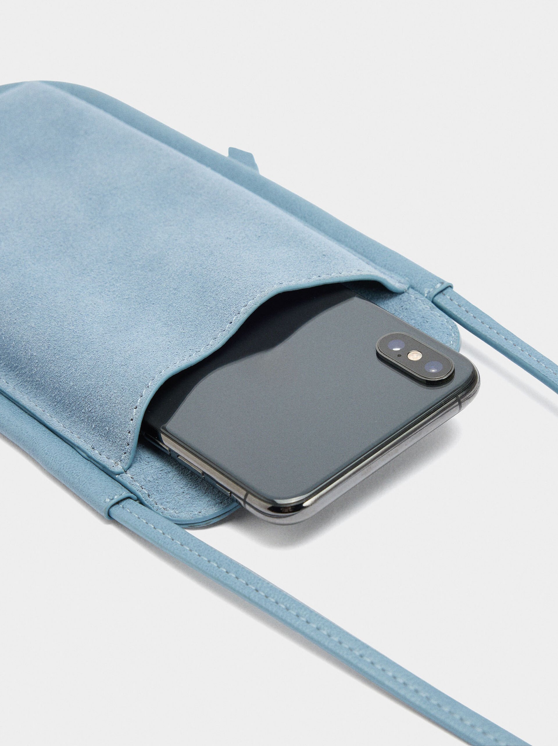 Handytasche mit Lederdetails image number 1.0