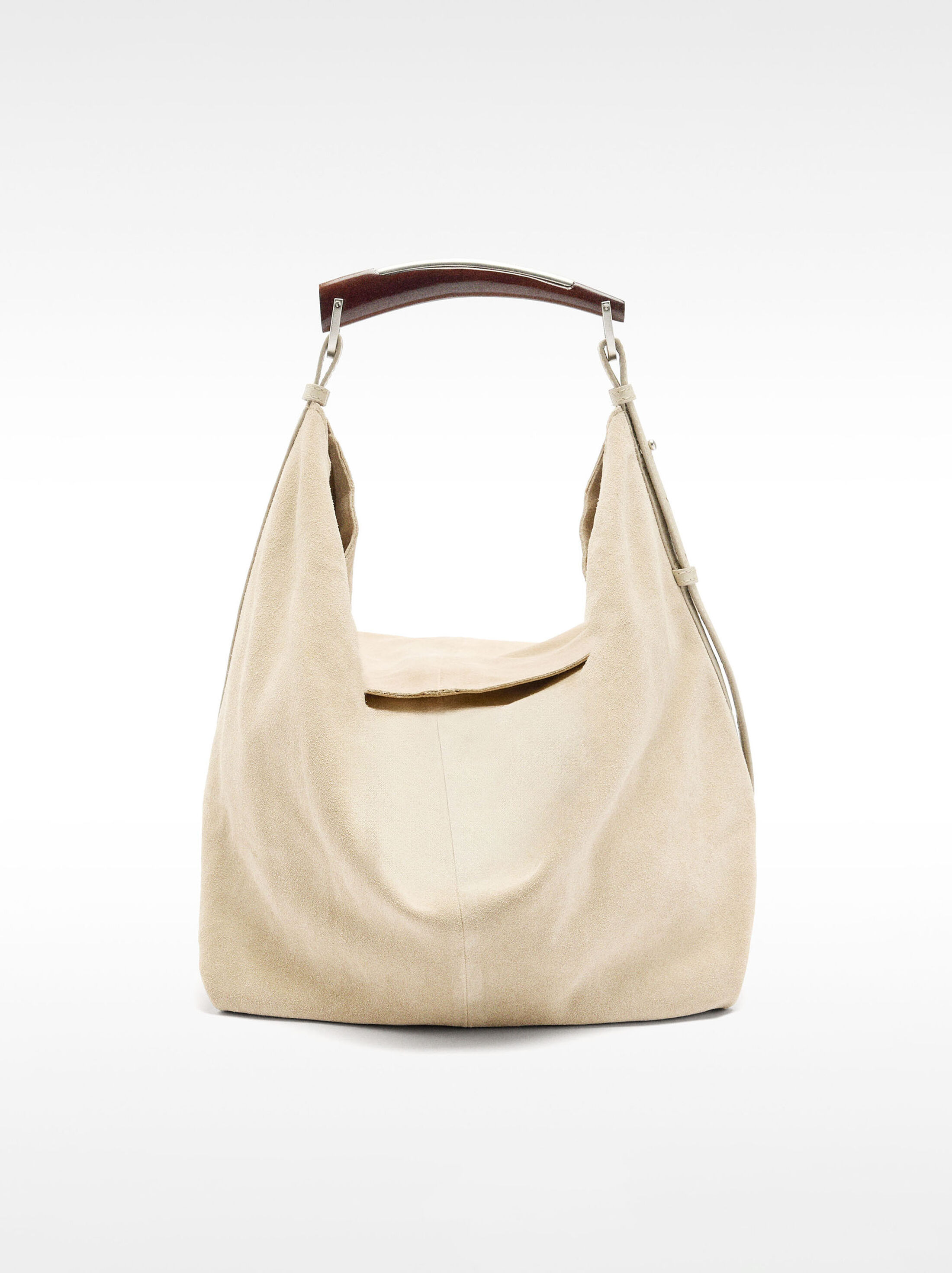 Bolso de hombro de piel serraje image number 5.0