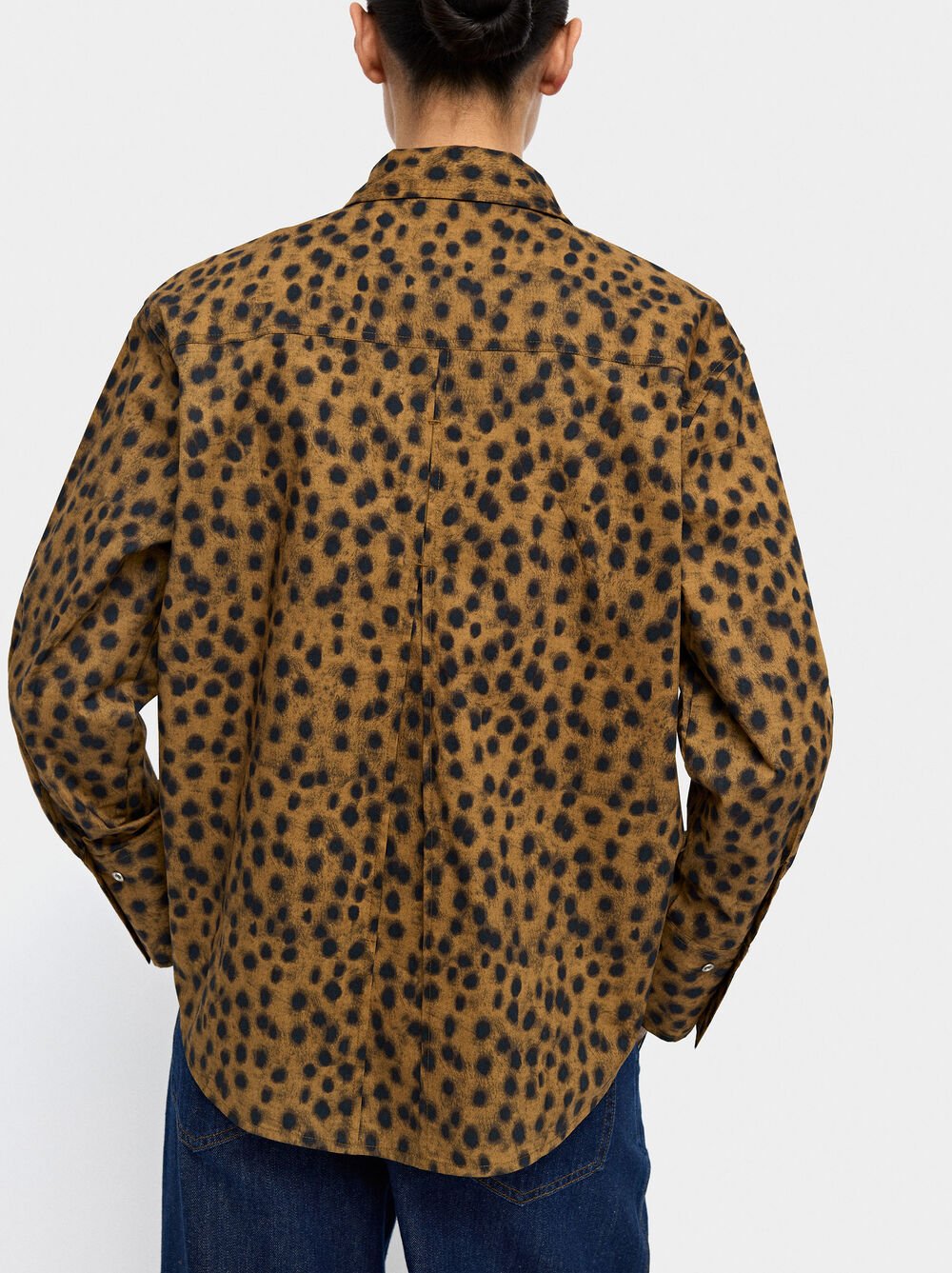 Camisa de estampado animal 100% algodón