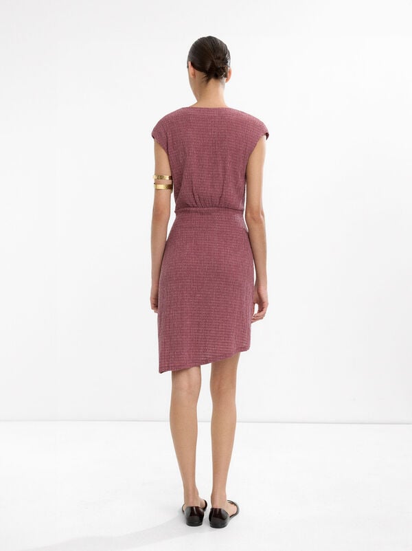 Short dress with draping