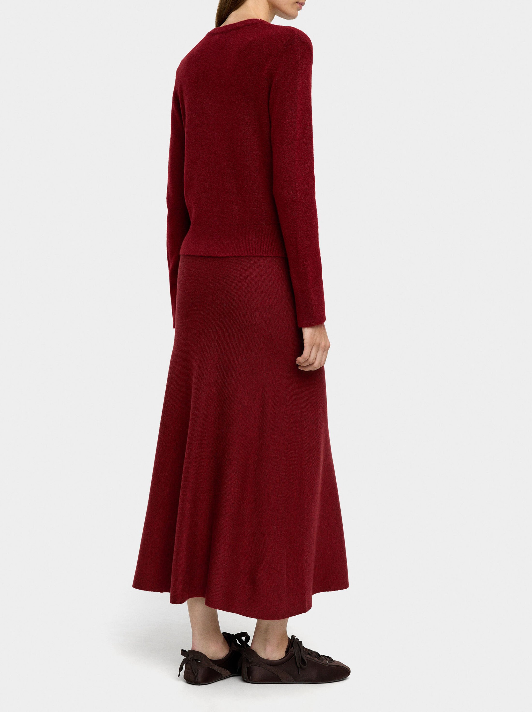 V-neck knit cardigan image number 3.0