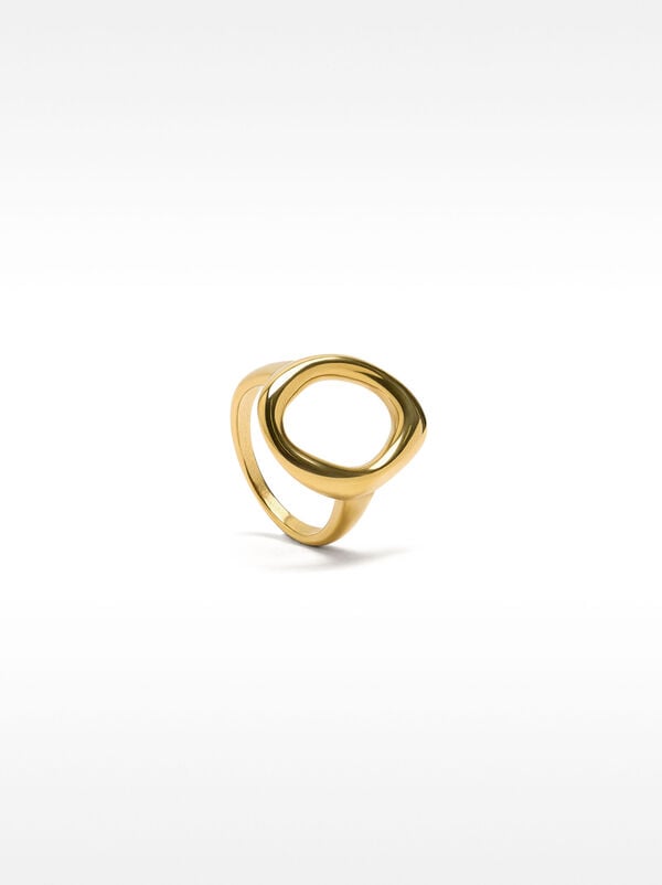 Oval band ring - stainless steel