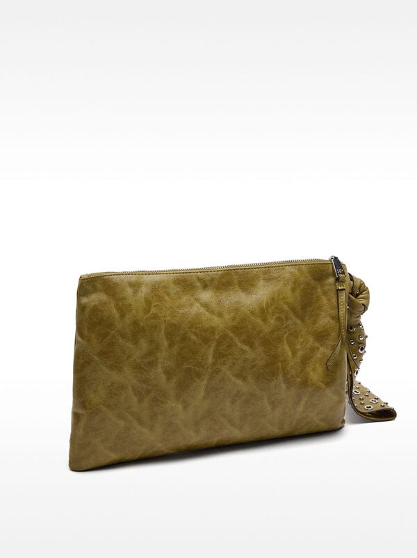 Crackle-effect envelope bag