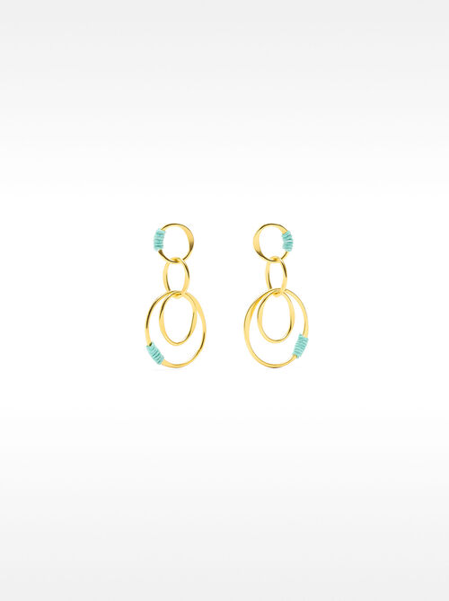 Pendientes largos de aros entrelazados