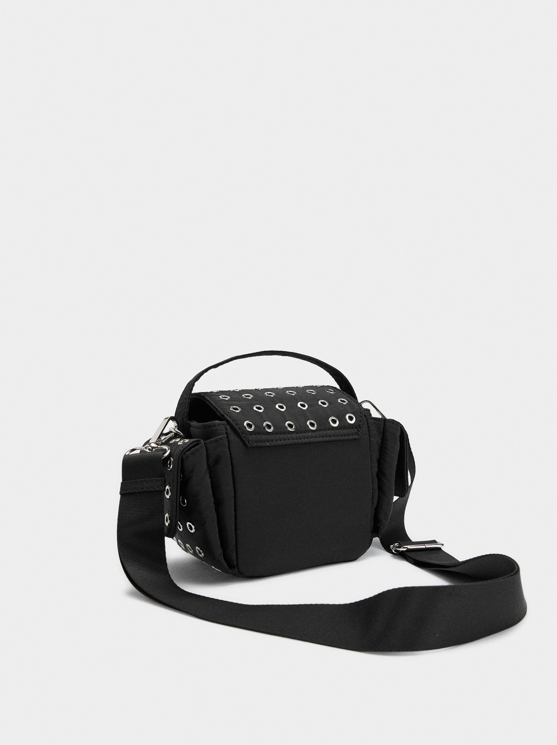 Nylon crossbody bag with studs image number 3.0