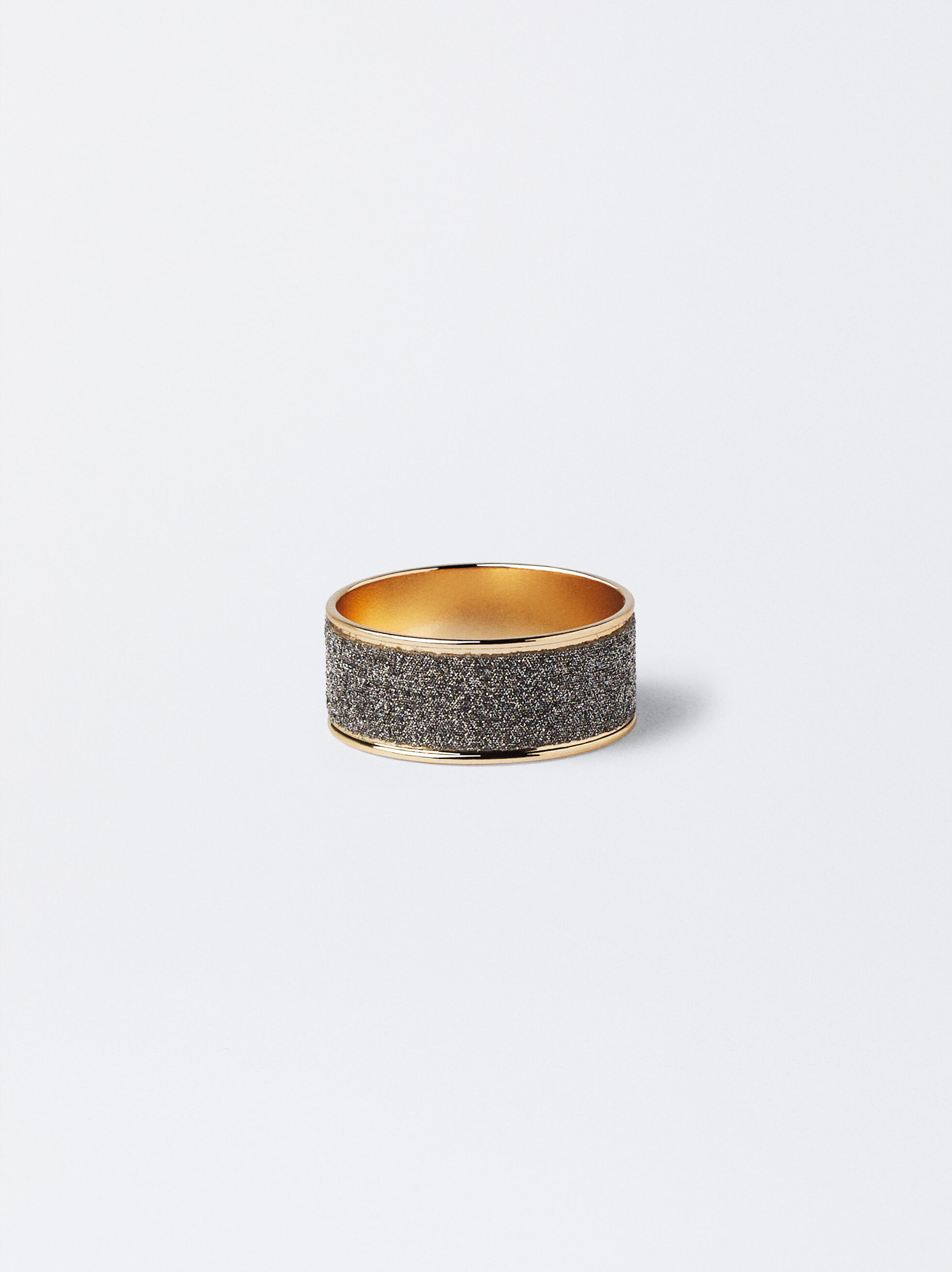 Anillo Con Brillantes Dorado Parfois