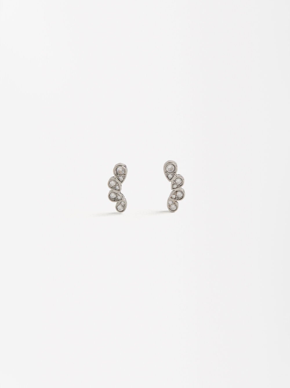 Short earrings with zirconia