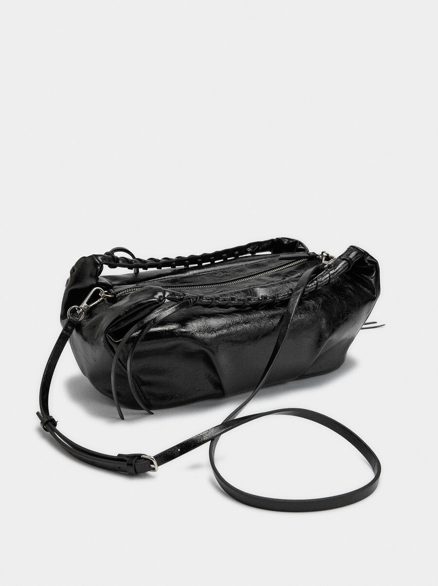 Handbag with patent finish