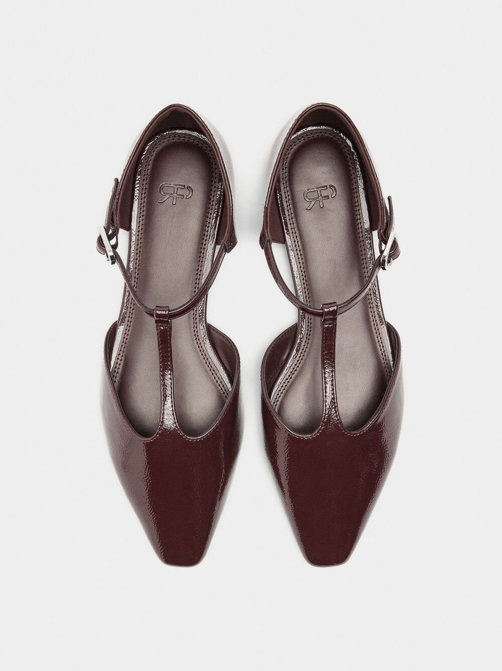 Ballet flats T-bar with buckle