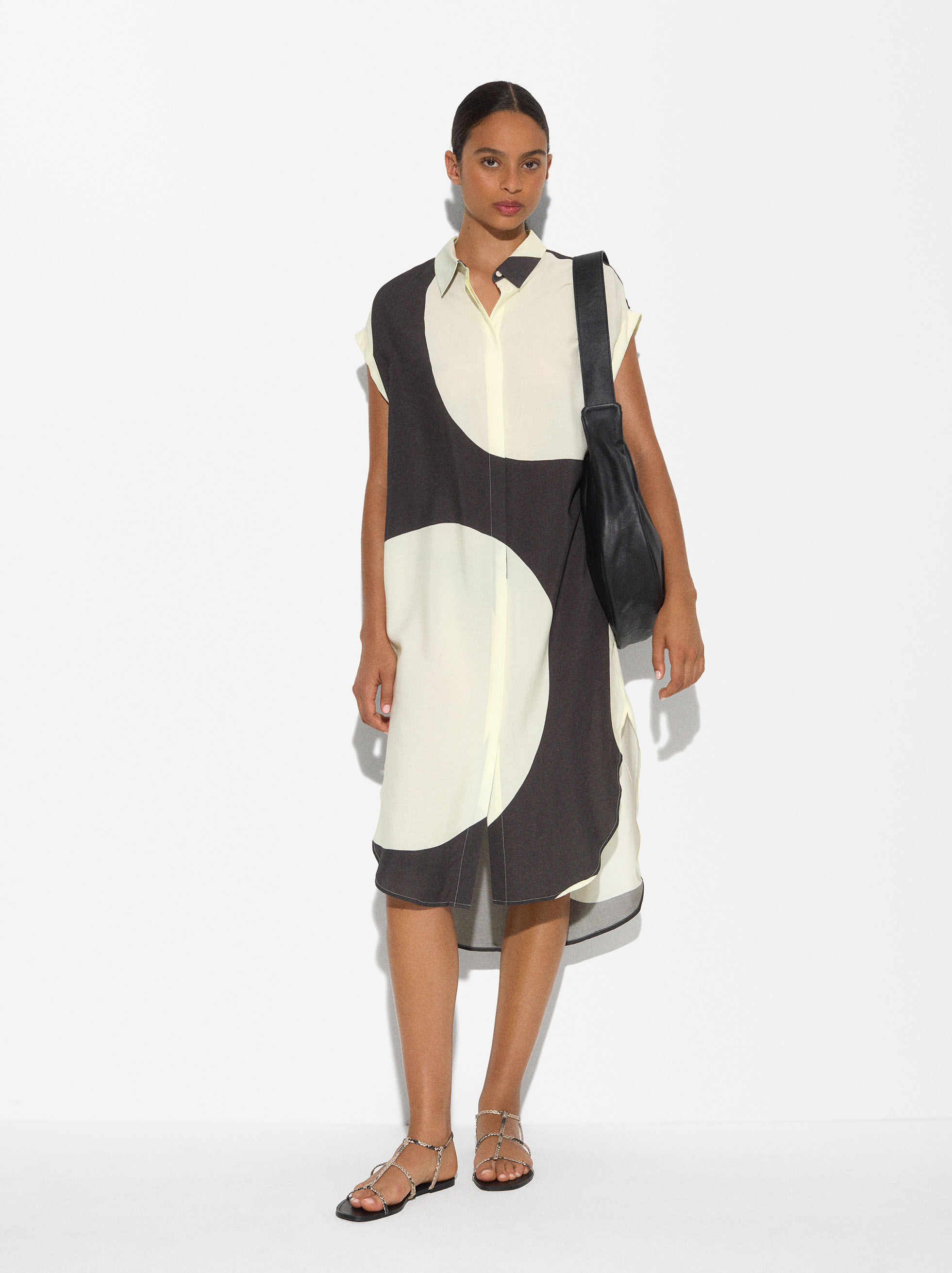 Printed Shirt Dress Multicolor Parfois