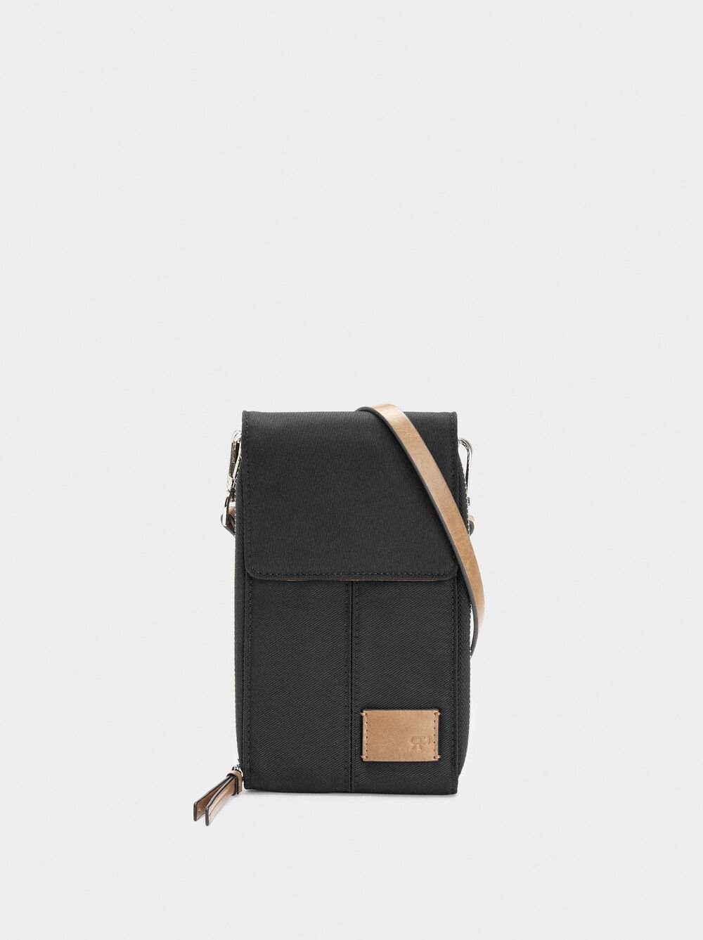 Borsa per cellulare effetto nylon