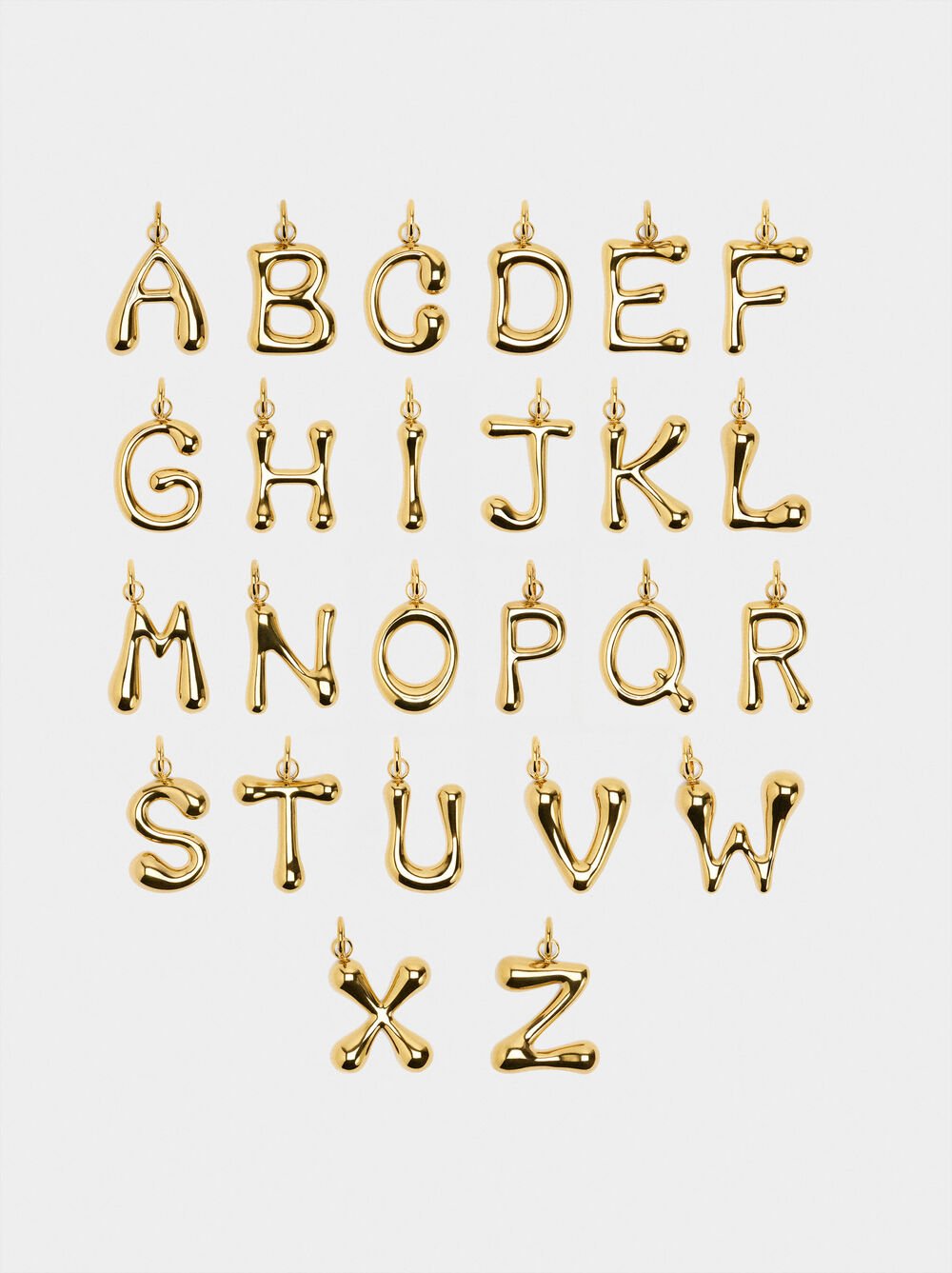 Charm con letra - acero inoxidable