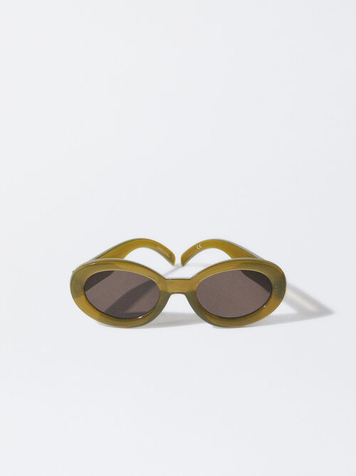 Sonnenbrille Mit Ovalem Rahmen