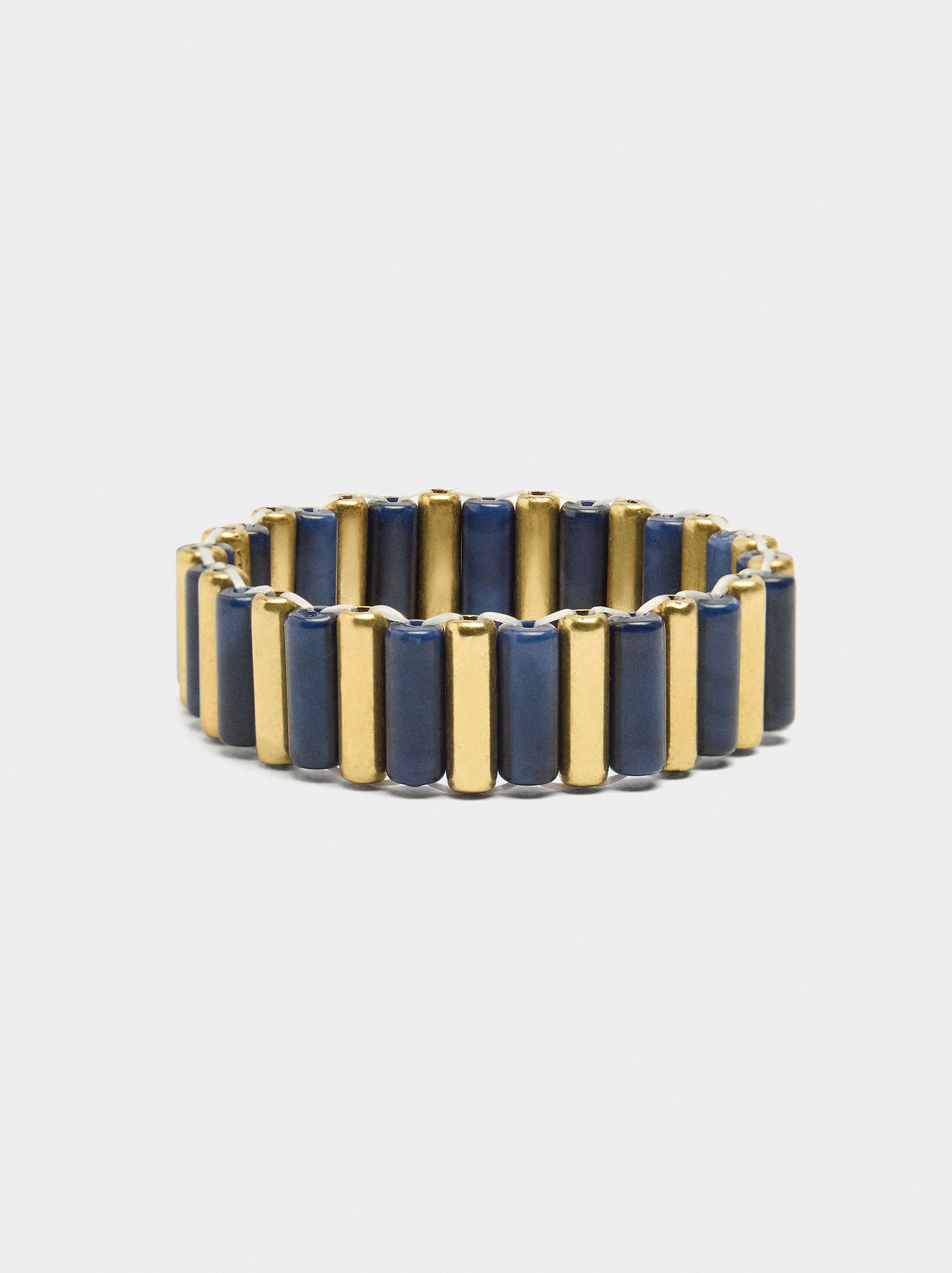 Bracelet with stone-effect beads image number 0.0