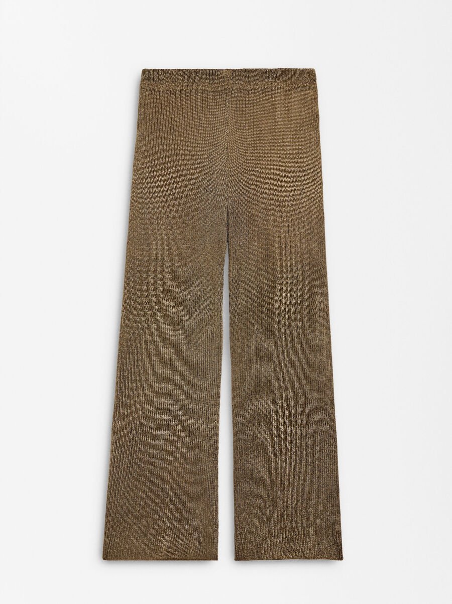 Lurex knit trousers