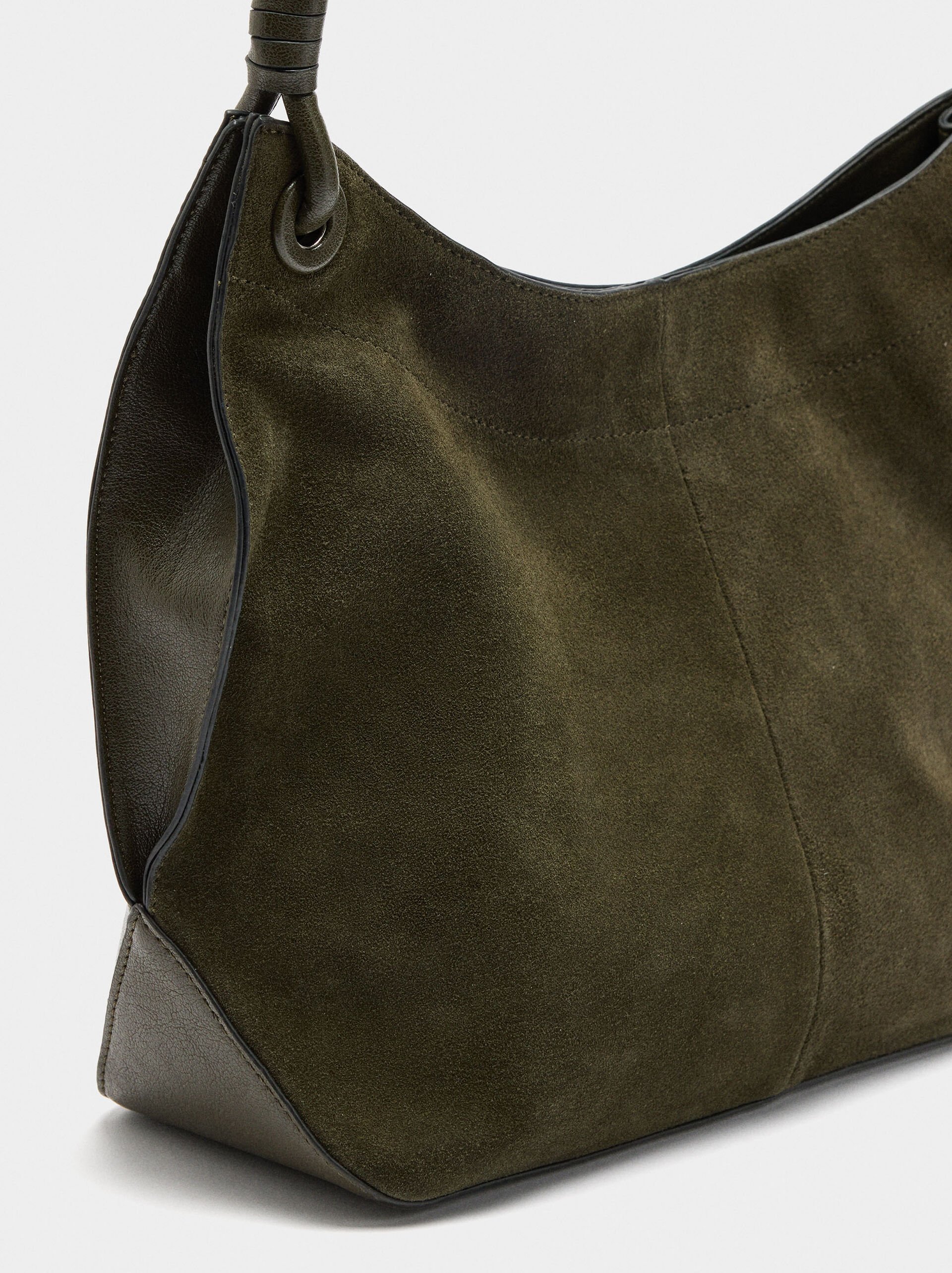Shoulder bag with leather details image number 1.0