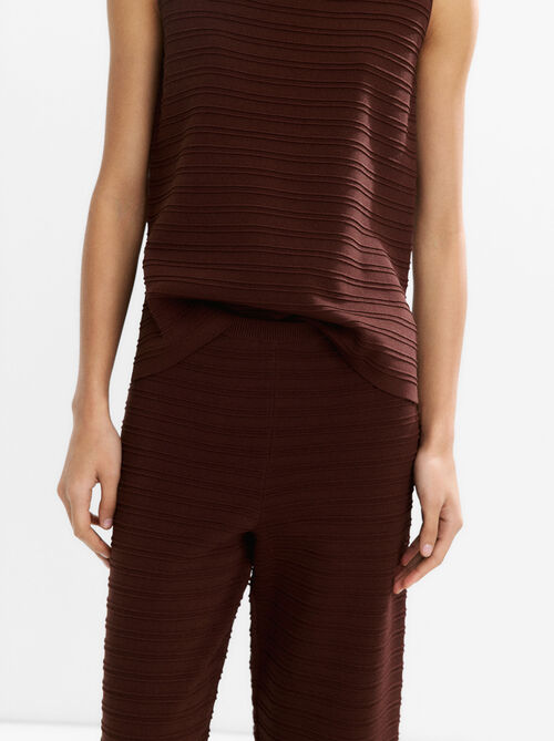 Ribbed knit trousers
