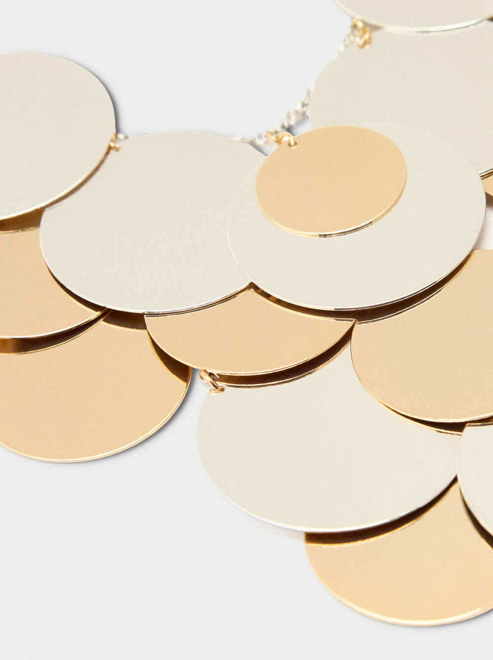 Bicolor multicircle necklace