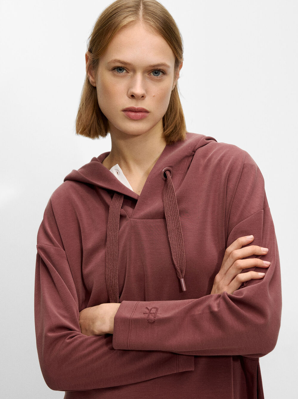 Knit hoodie