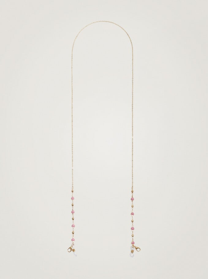 Chain For Sunglasses Or Mask With Enamel, Pink, hi-res