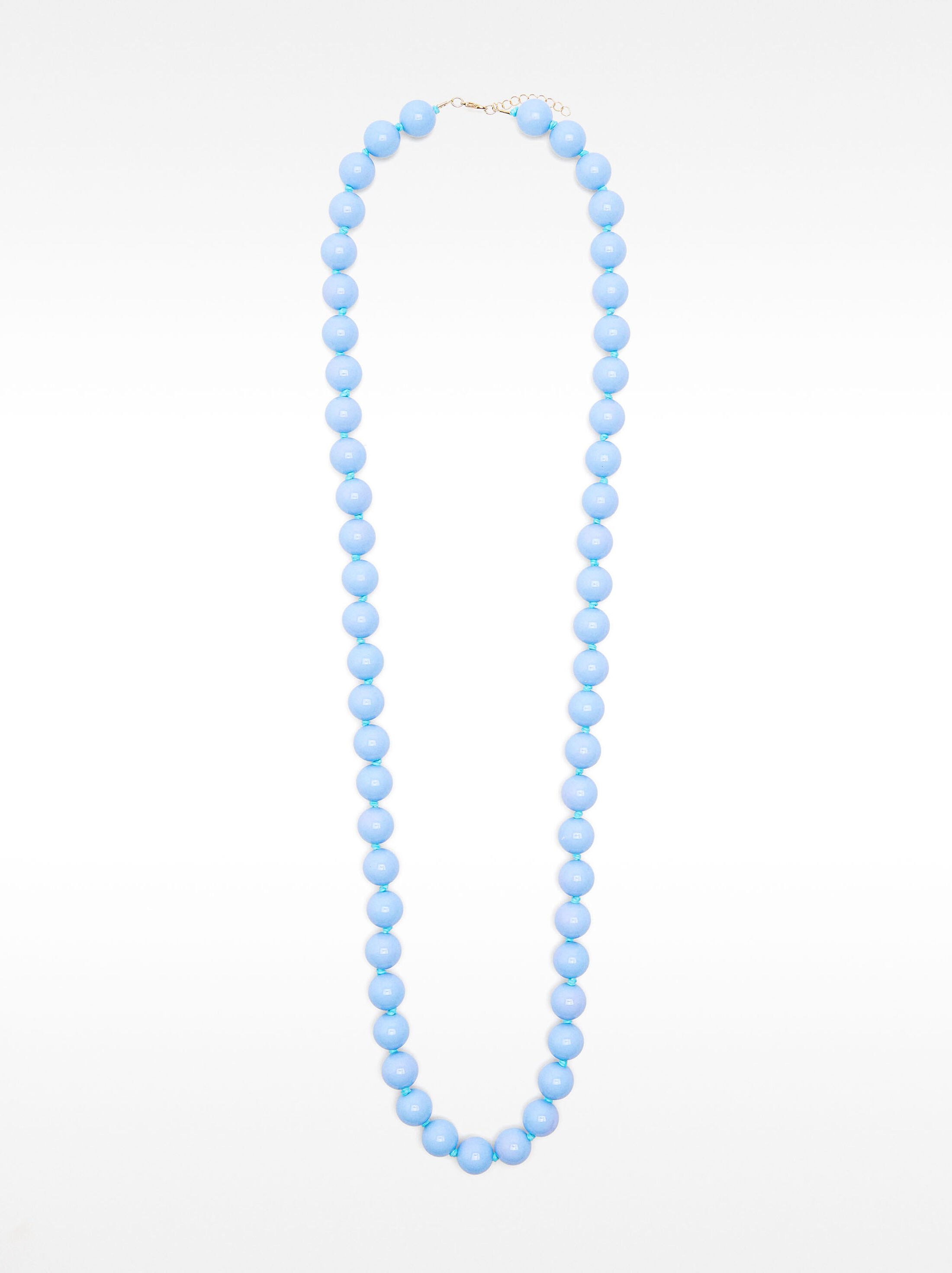 Single-color bead necklace image number 3.0