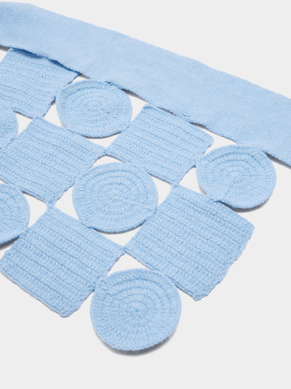 Geometric crochet shawl