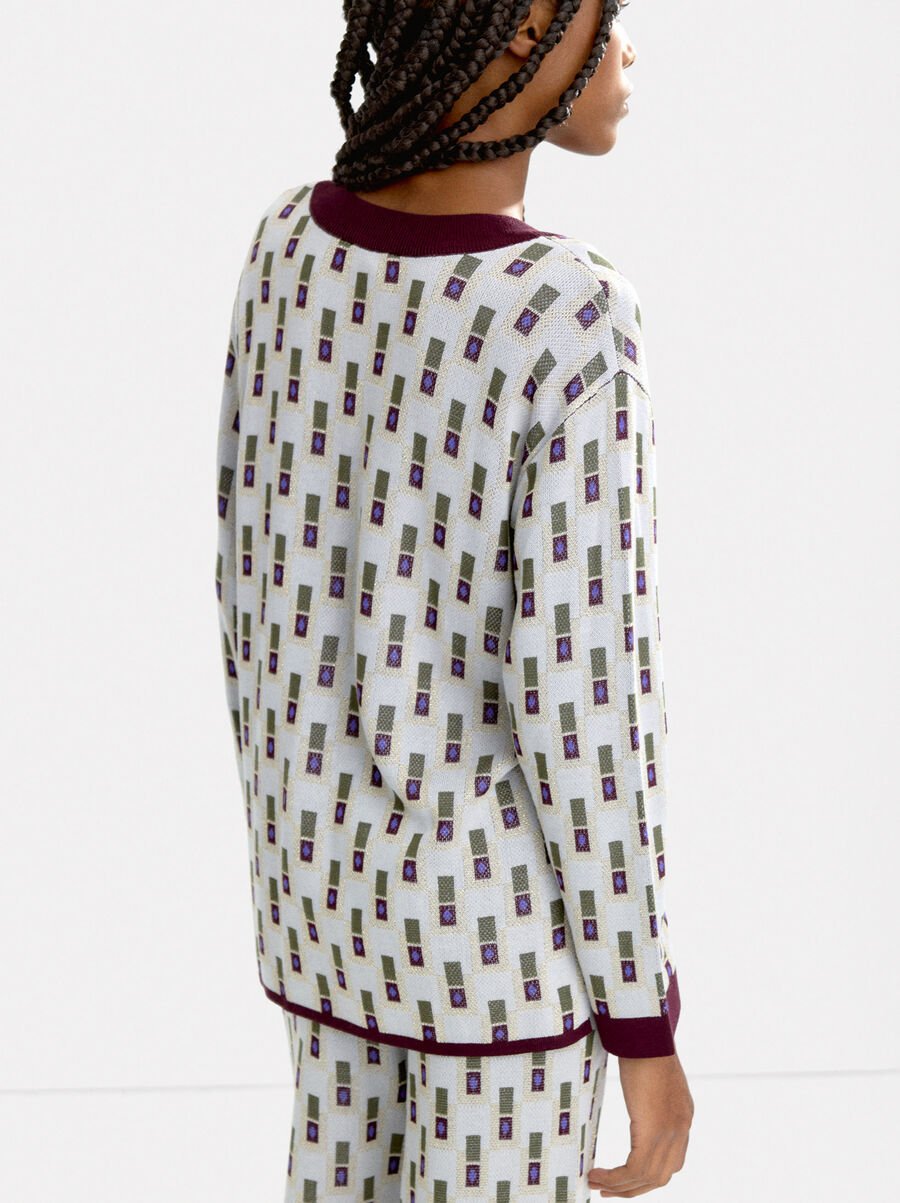 Jacquard knit sweater