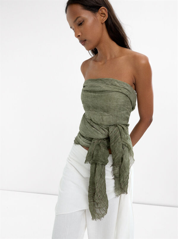 Pashmina with fringes