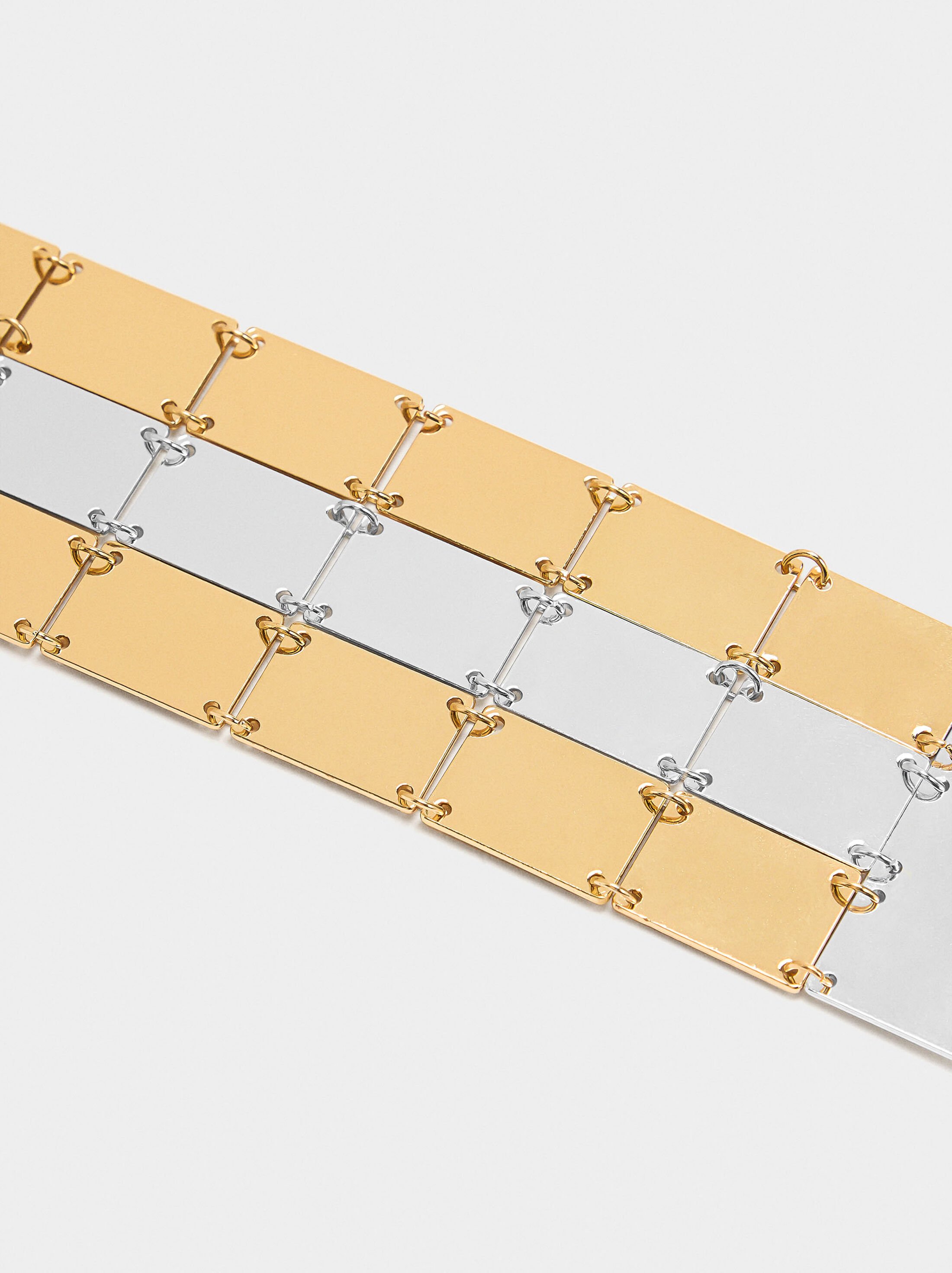 Bicolor bracelet with rectangles image number 2.0