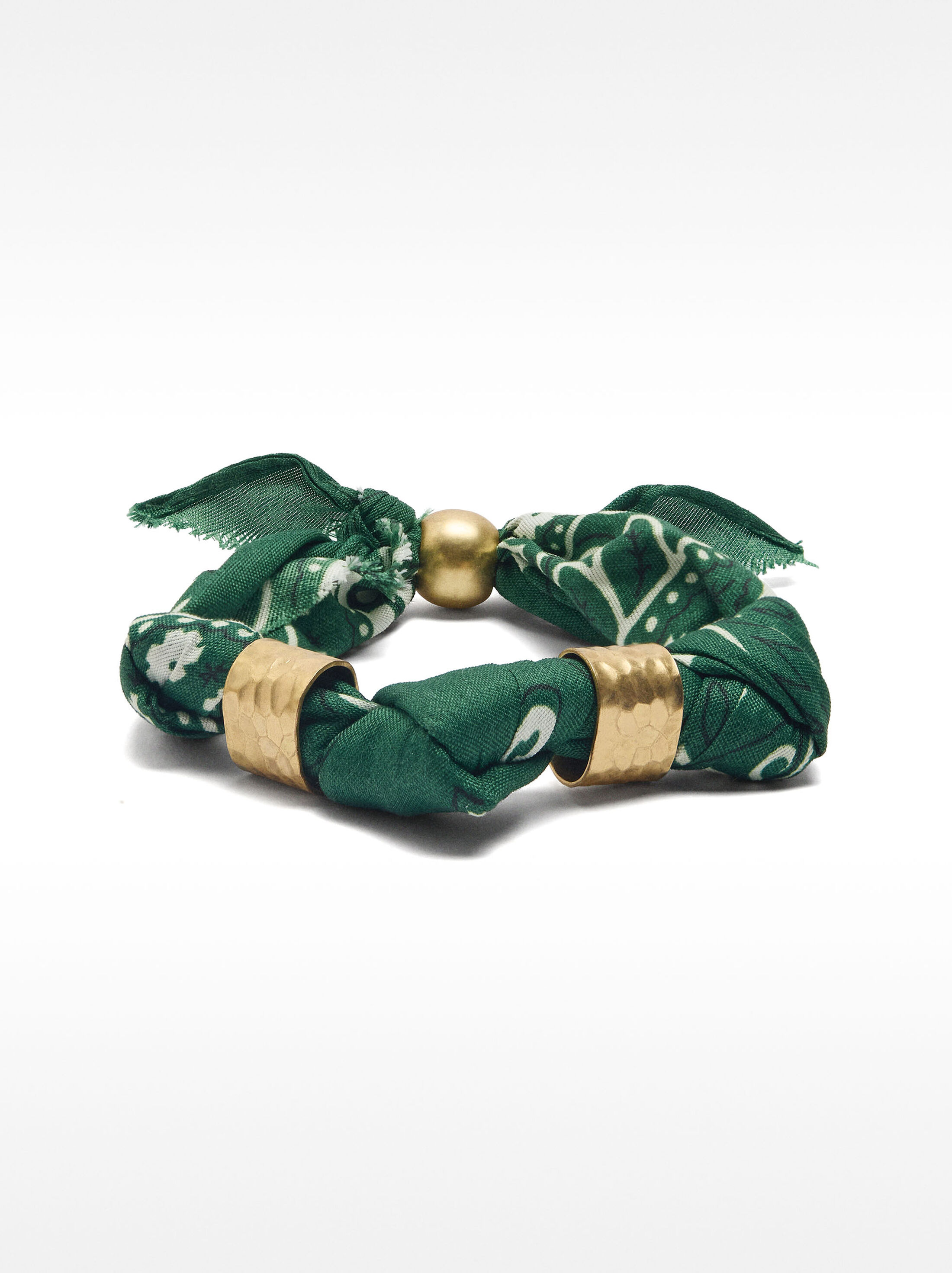 Fabric bracelet with metallic details image number 1.0