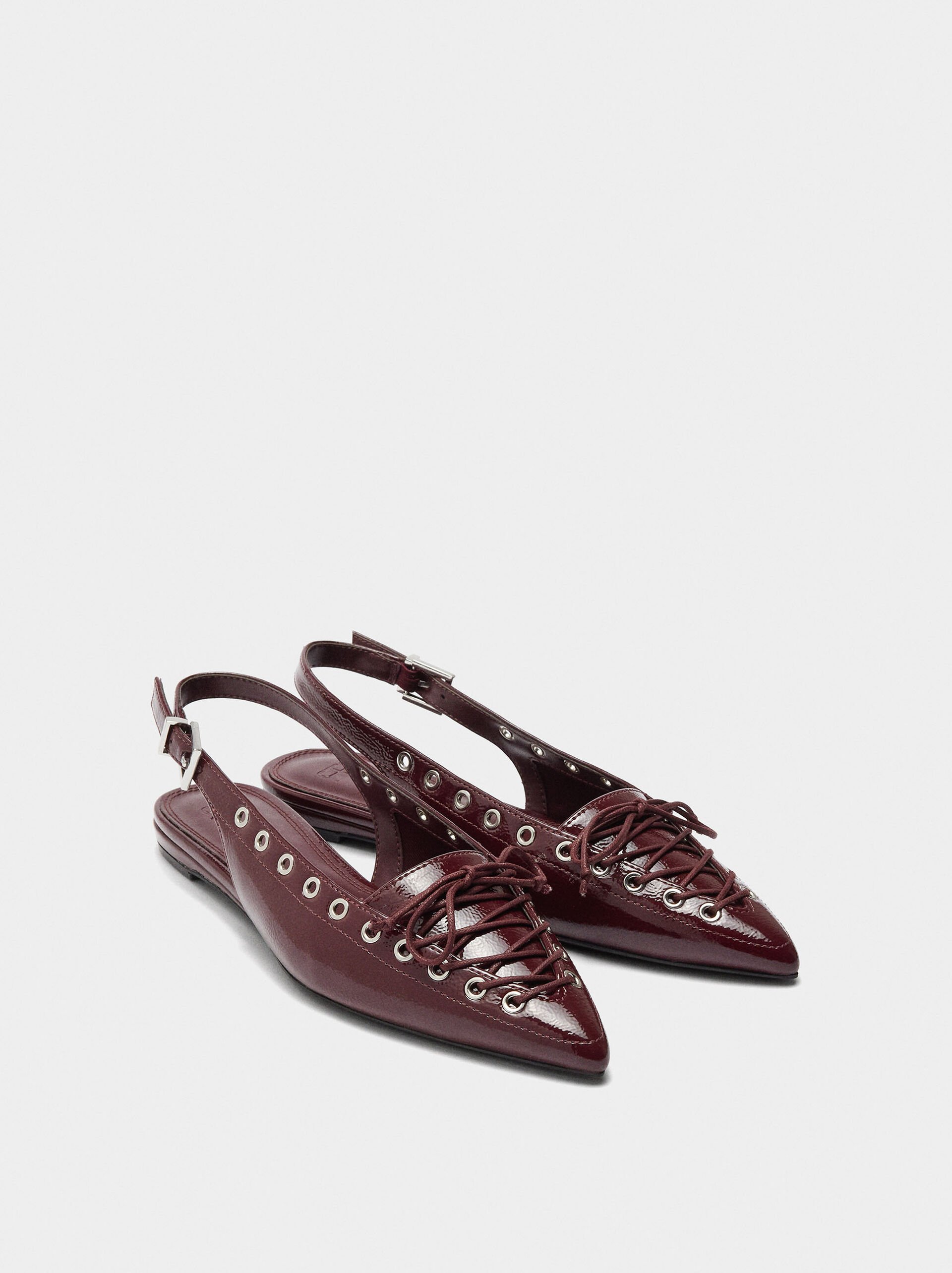 Ballet flats with studs image number 2.0