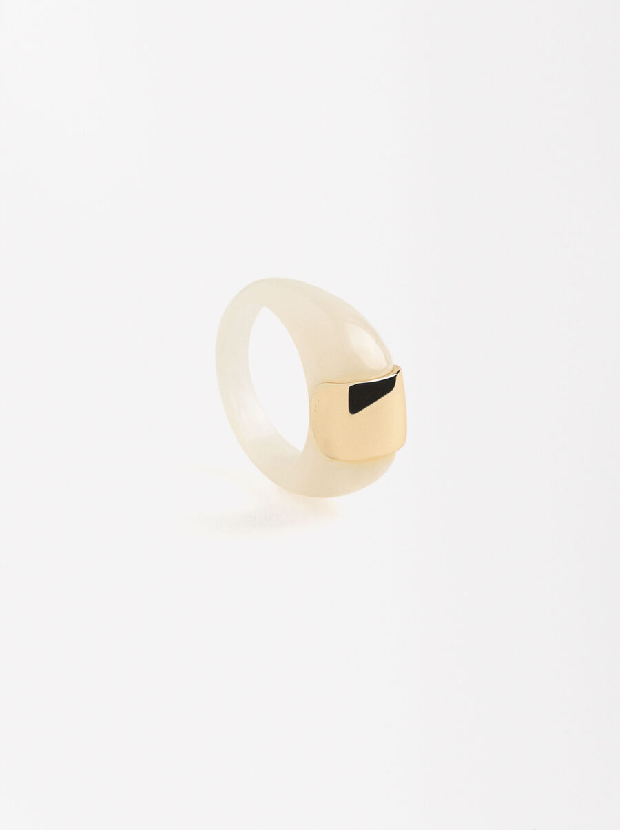 Harzring mit metallischen Detail