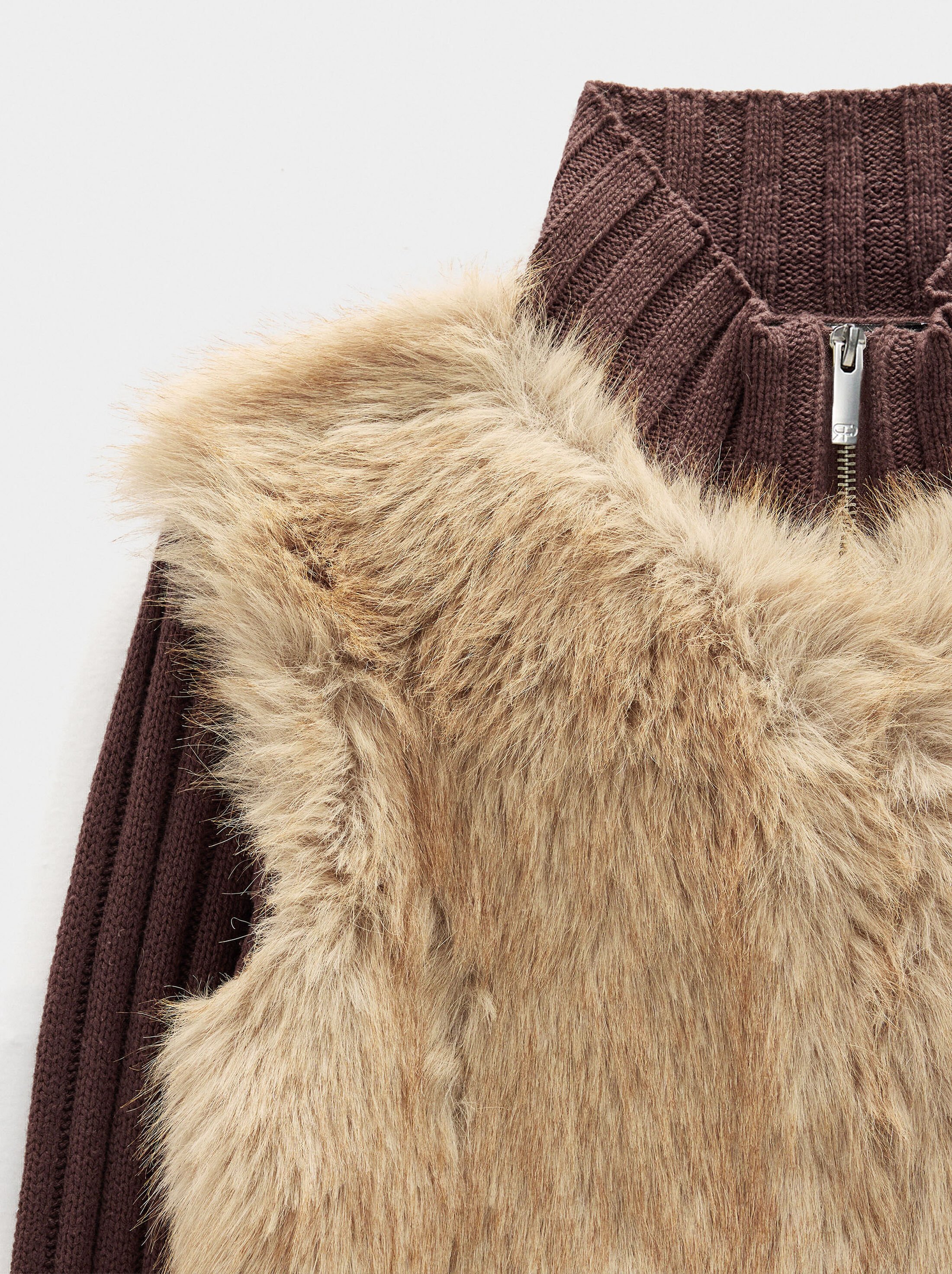 Càrdigan de punt efecte pèl image number 5.0