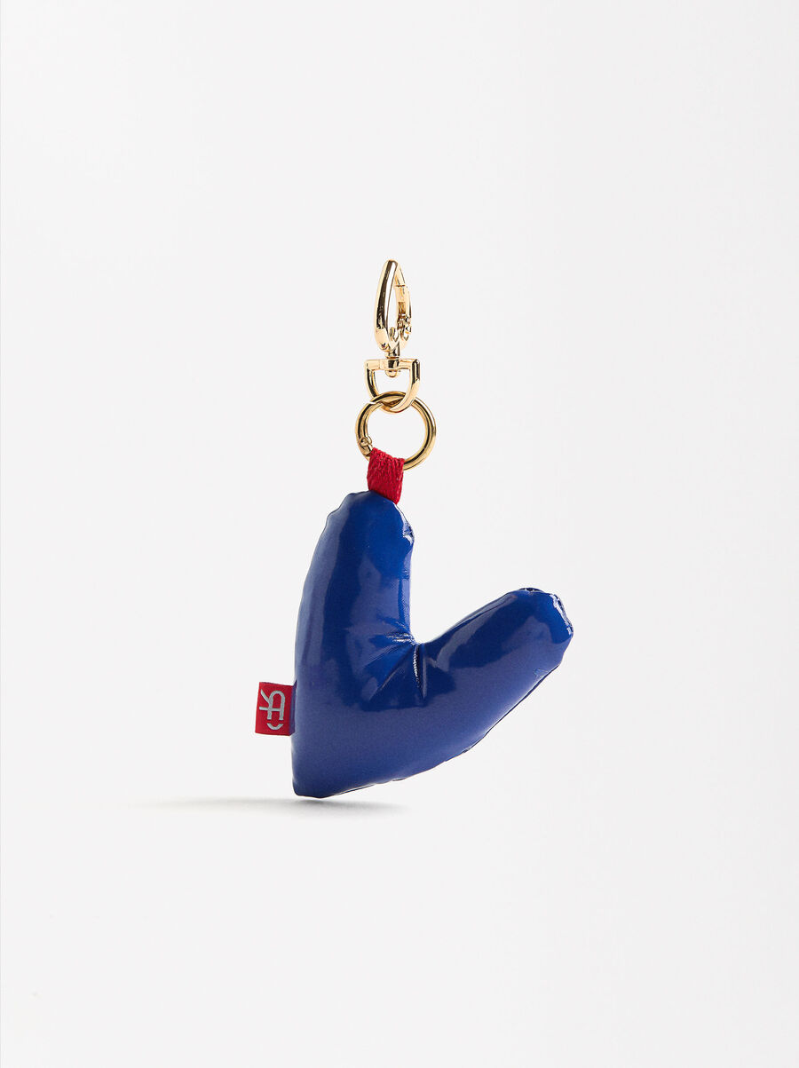 Heart keychain charm