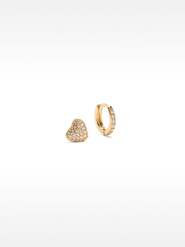 Set of earrings with zirconia