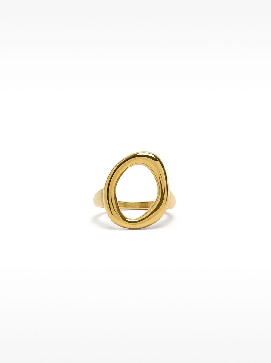 Bague avec anneau ovale - acier inoxydable