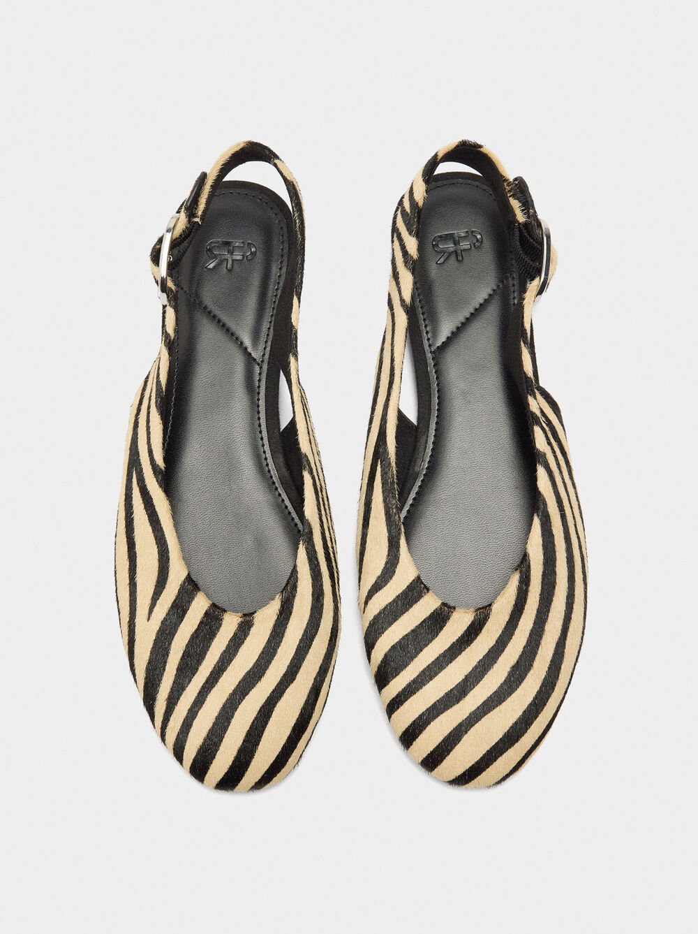 Ballerinas aus Leder im Slingback-Stil