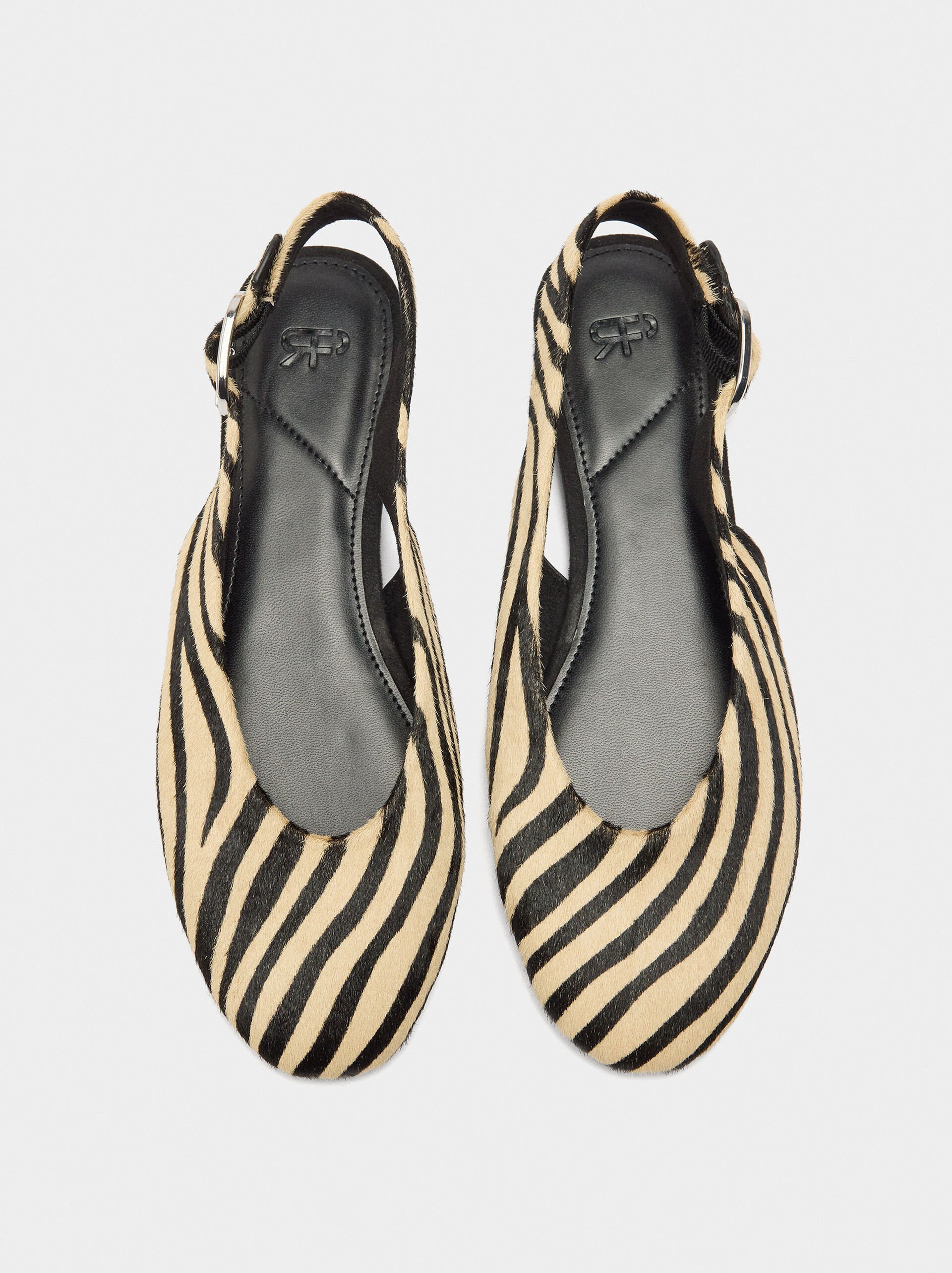 Leather ballet flats with slingback image number 0.0