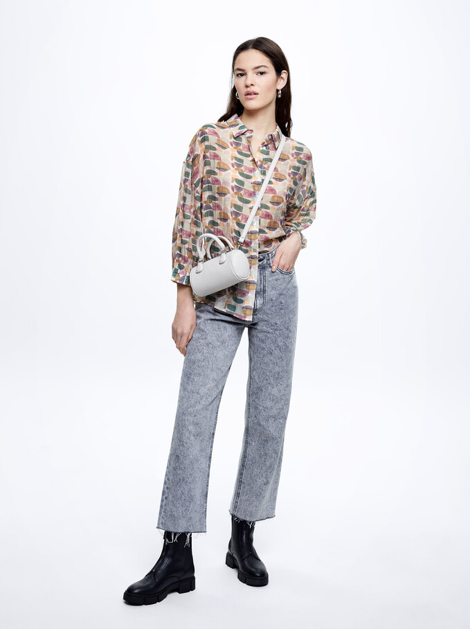 Chemise En Lyocell À Imprimé, Multicolore, hi-res