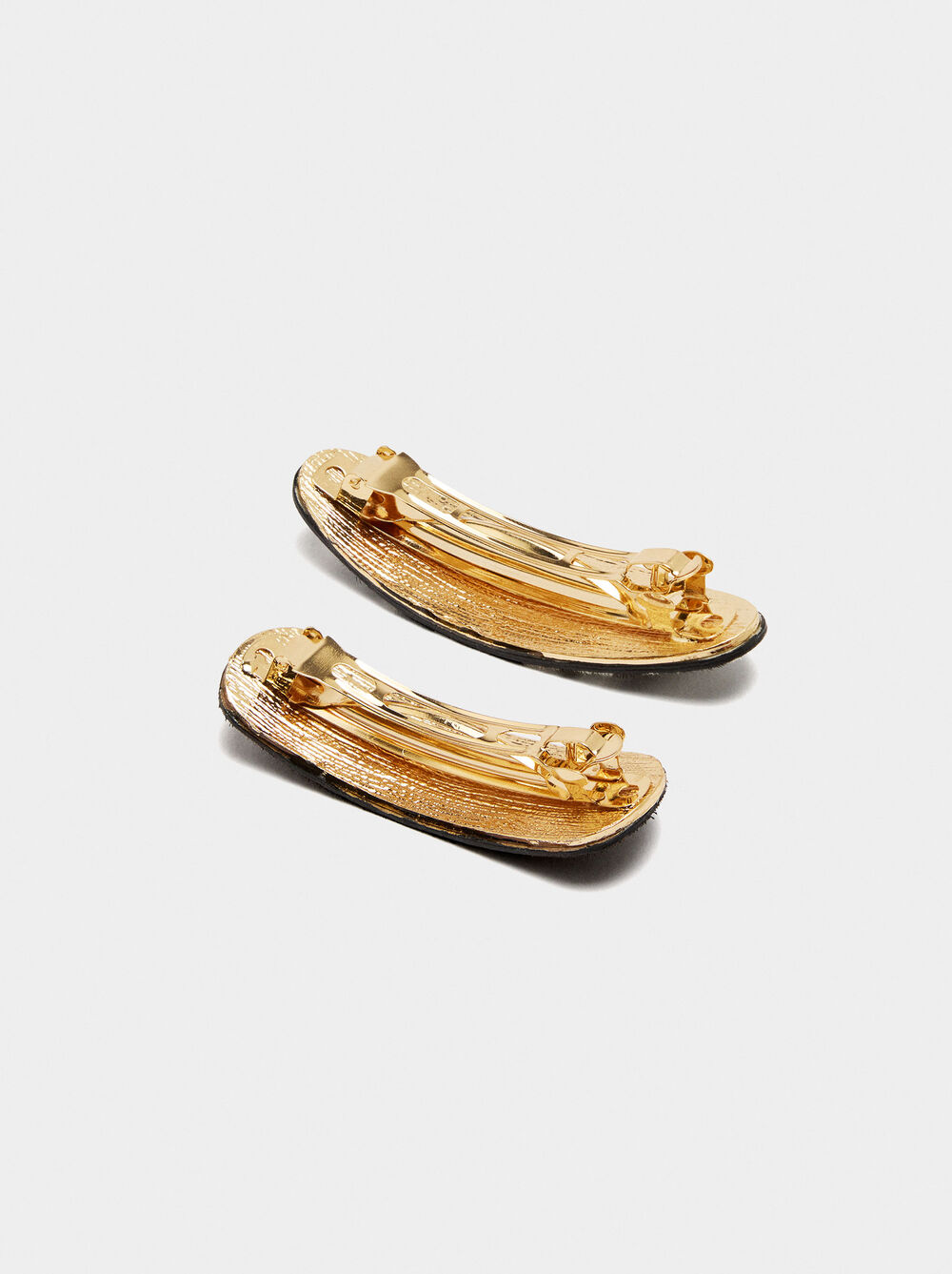 Set aus französischen Haarklammern aus Leder