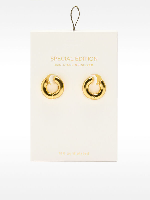Maxi tubular hoop earrings - 925 sterling silver
