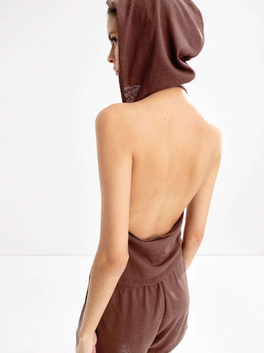 Draped cotton top