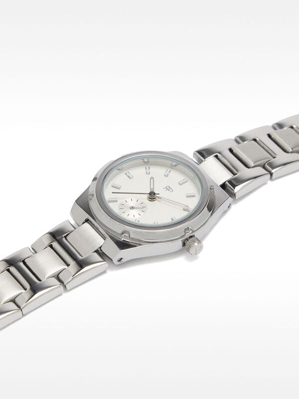 Watch with stainless steel wristband