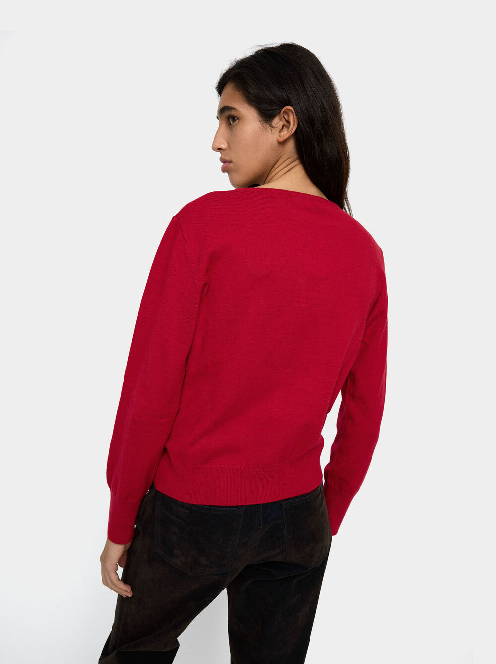 Cardigan de malha botões corações