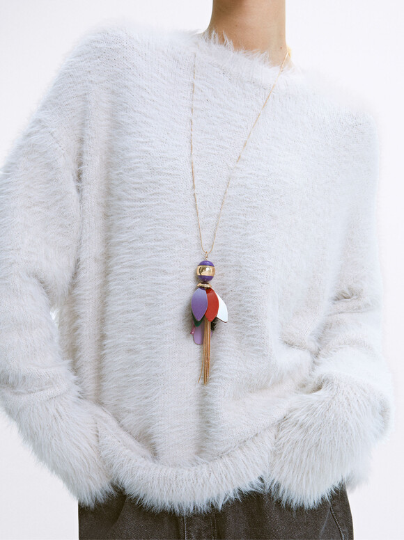 Online Exclusive - Multicoloured Necklace With Resin, Multicolor, hi-res