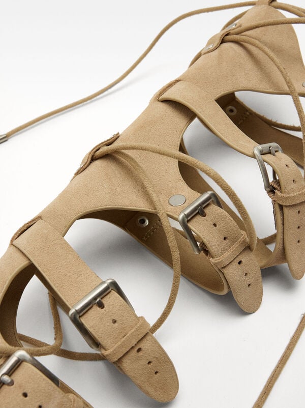 Leather gladiator sandals